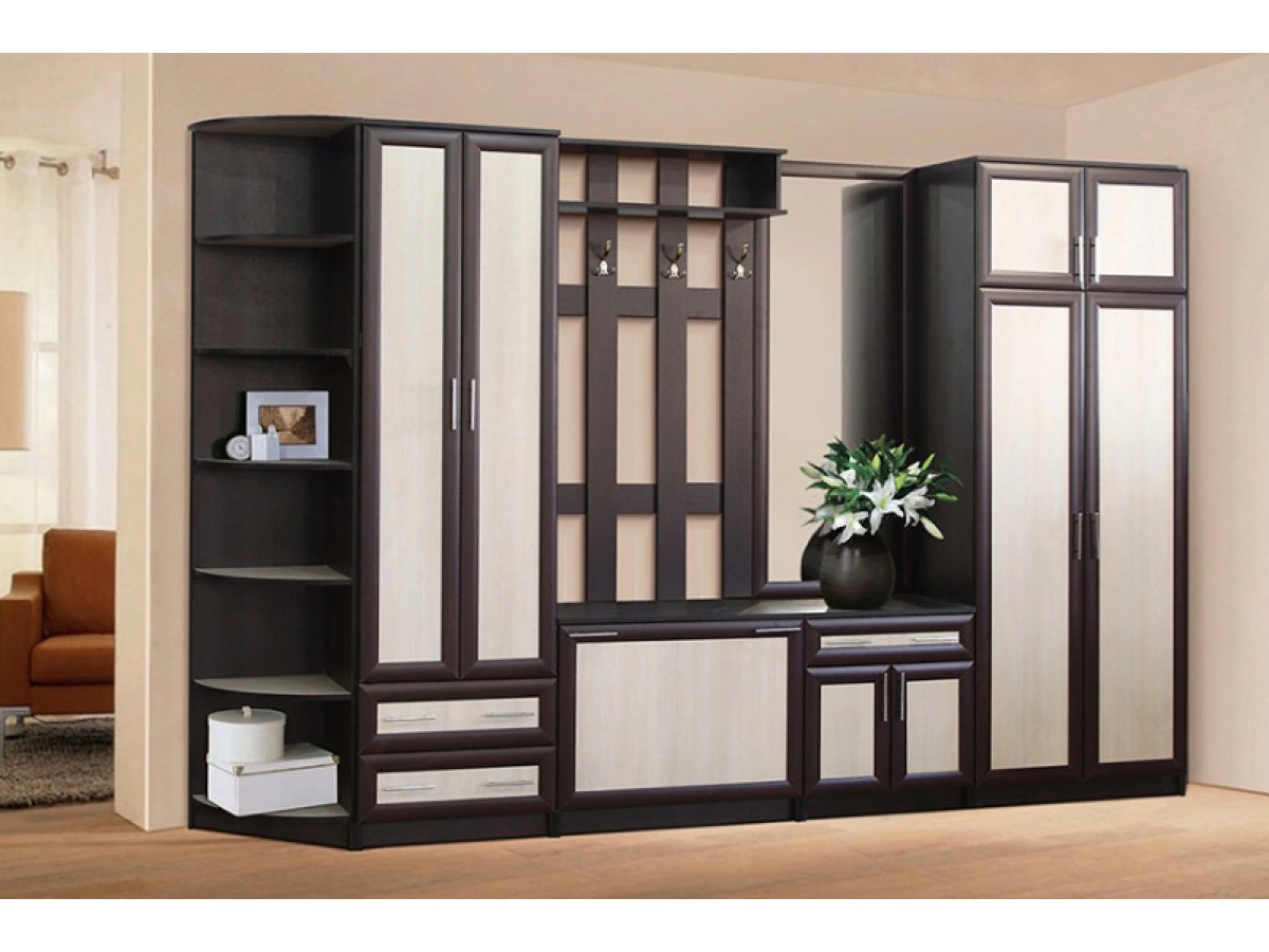 Прихожая Елена Венге/Беленый Дуб (Ш-3240 x В-2116 x Г-460)