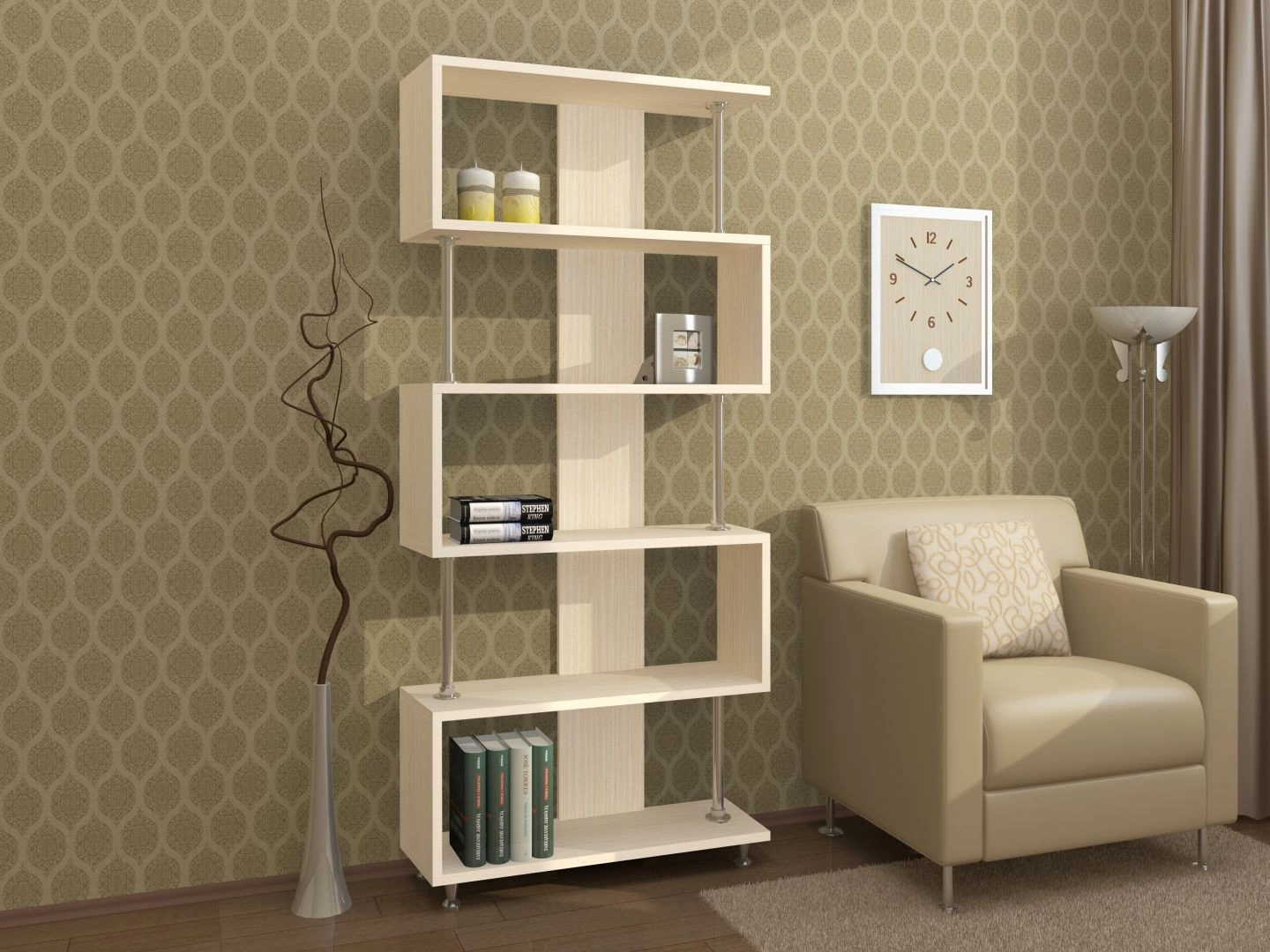 Стеллаж Зиг Заг/Разные Цвета