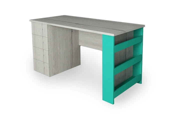 Стол "НьюТон" с тумбой (левый)