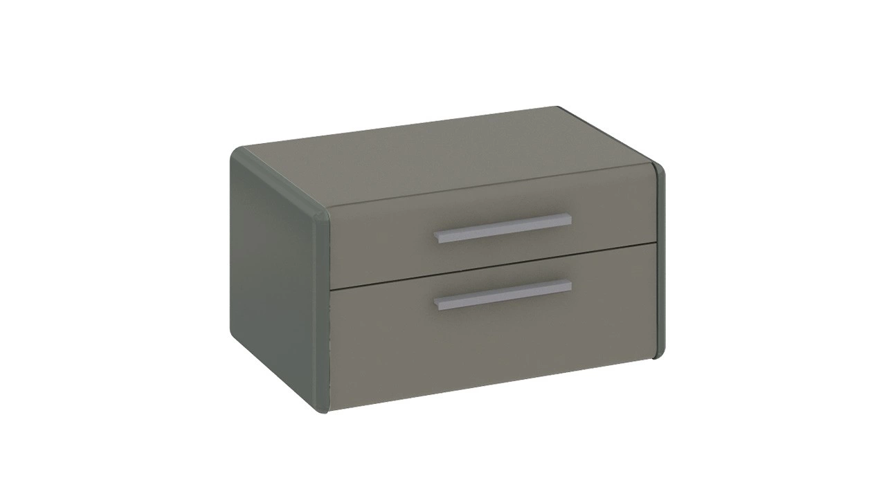 Тумба прикроватная «Наоми» (Фон серый, Джут)