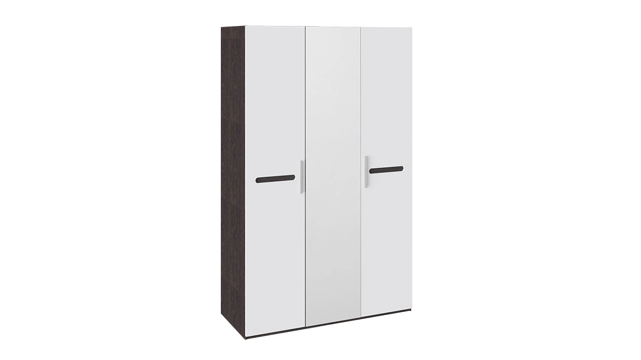 Шкаф комбинированный с 3-мя дверями «Фьюжн» Белый Глянец/Венге Линум