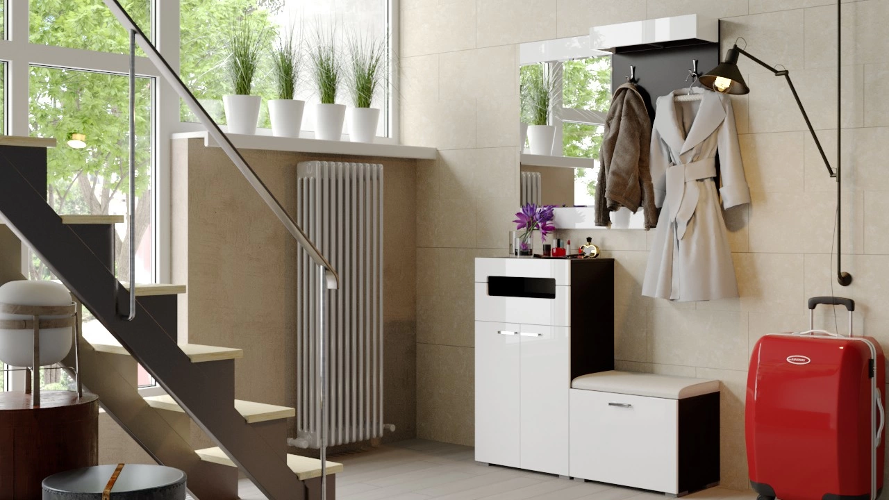 Прихожая «Фьюжн» №2 «Фьюжн» Белый Глянец/Венге Линум