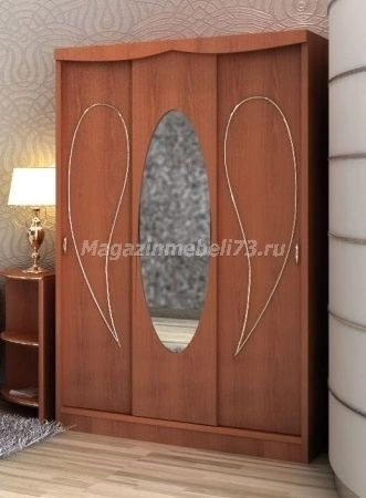 Жемчуг Шкаф-купе 3-х Створчатый ЛДСП (Ш-1200 х Г-560 х В-1900 мм)/Разные Цвета