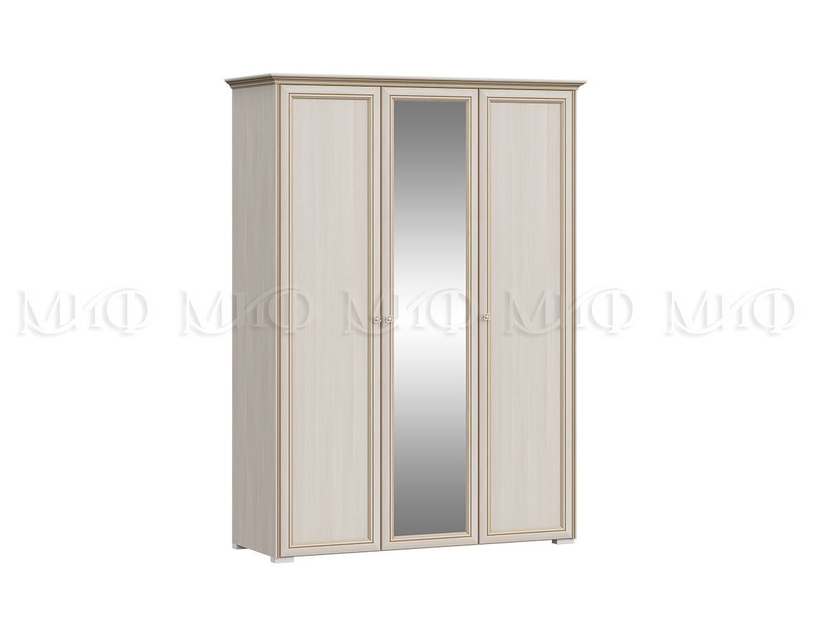Шкаф 3-х Створчатый Пандора МДФ (Ш-1508 x В-2064 x Г-552 мм) Сандал Светлый