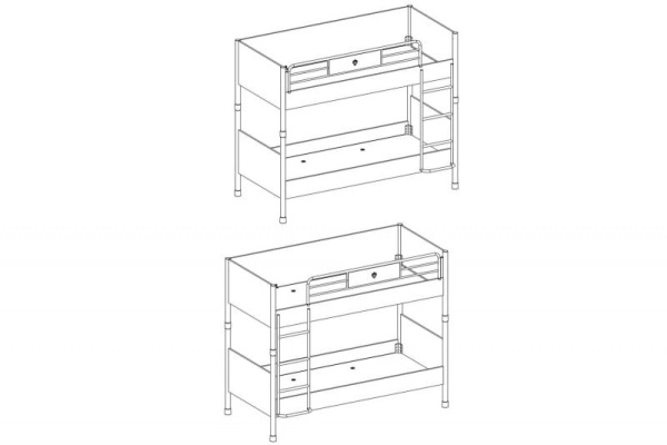 Двухъярусная кровать "White"