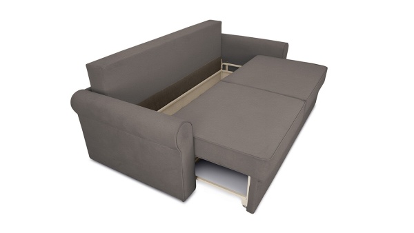 Диван «Синди» (Miami 03 (рогожка), серо-коричневый)/Д-2400х Ш-1140х В-860мм