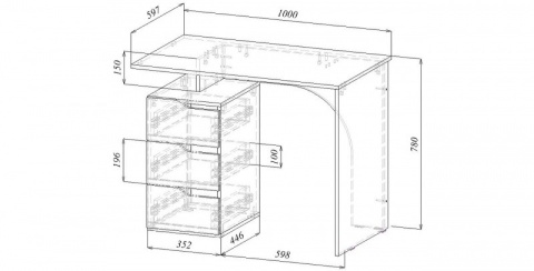 Письменный стол Нейт 1