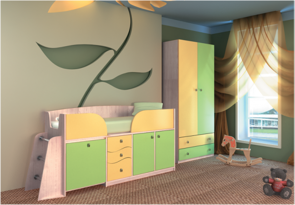 Детская Бемби-5 с Матрасом в Подарок/Разные Цвета