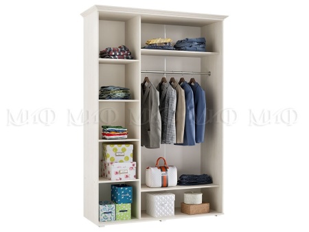 Шкаф 3-х Створчатый Элит-2 с Зеркалом МДФ (Ш-1500 мм x В-2236 мм x Г-528 мм)/Разные Цвета