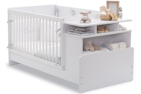Кроватка-трансформер "Baby Cotton" с полками