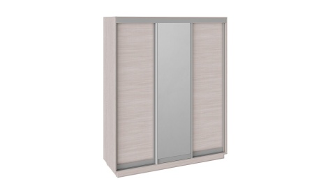 Шкаф-Купе 3-х Дверный с Зеркалом Румер Мадлен Ясень Шимо (Ш-1800 х В-2200 х Г-600 мм)