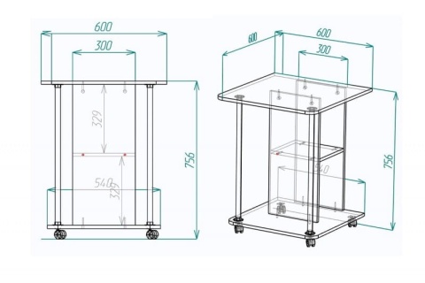 Стол для ноутбука "Мебелеф-9"