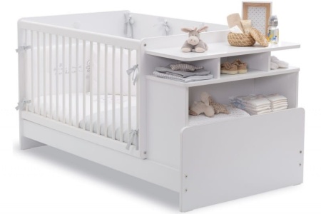 Кроватка-трансформер "Baby Cotton" с полками