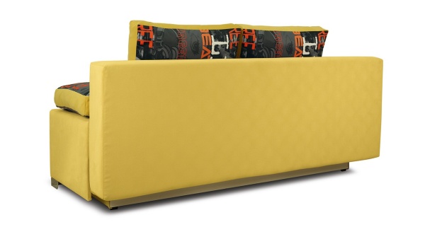 Диван «Дерби» (Maserati 11 (велюр) желтый, подушка Urban (велюр) Music)/Д-1940х Ш-860х В-760мм