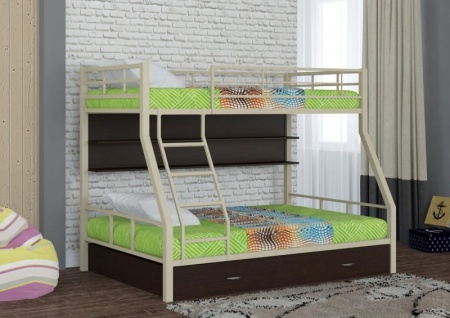 Двухъярусная кровать "Гранада 1" с полкой и ящиком