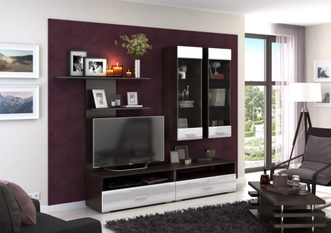 Стенка Вегас-2 (гостиная)/Разные Цвета