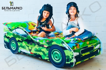 Детская кровать-тачка ХАКИ