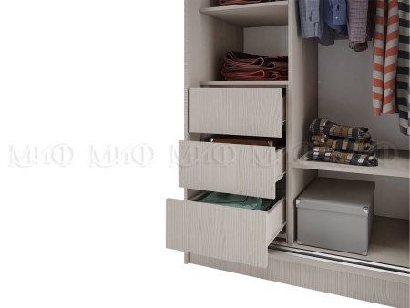 Шкаф-Купе Тринити-4 (Ш-1350 мм x В-2244 мм x Г-600 мм)/Разные Цвета