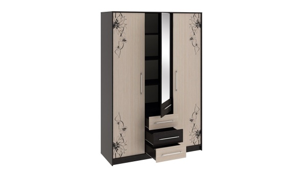 Спальный Гарнитур Элвис №1 Коричневый (Кровать+Тумбы Прикроватные-2шт+Шкаф)