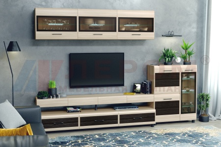 Гостиная-Стенка Камелия №12 (В-2172 х Ш-3060 х Г-452 мм)