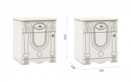 Спальный Гарнитур Александрина Белый/Патина Золото