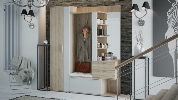 Прихожая «Эрика №1» Разные Цвета/Ш-1640×Г-357×В-1998 мм