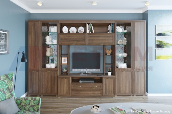 Гостиная-Стенка Карина-04 (В-2224 х Ш-3420 х Г-448 мм)