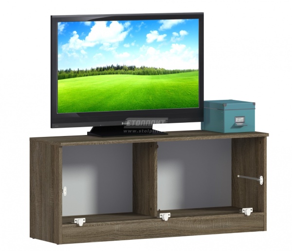 Тумба ТВ Илона (Прованс) СБ-2713 Дуб Сонома Трюфель/Сандал Белый /Ш-1190 X В-500 X Г-350 мм
