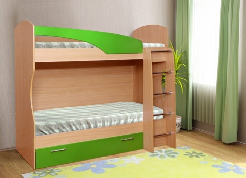 Кровать Двухъярусная с Матрасами в Подарок/Разные Цвета