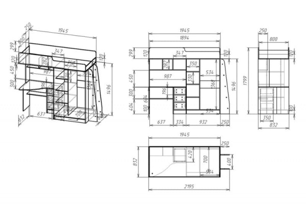 Двухъярусная кровать "Мебелайн-4"