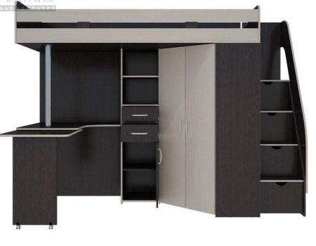 Кровать-Чердак Мийа (Д-2432хШ-1800хГ-645 мм)/Разные Цвета