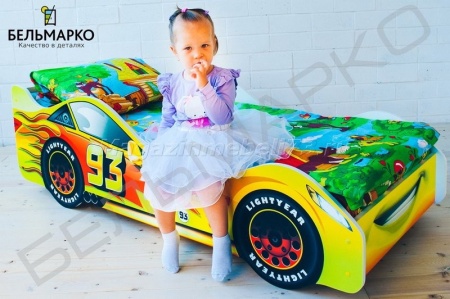 Детская кровать-тачка ТАЧКА ЖЕЛТАЯ