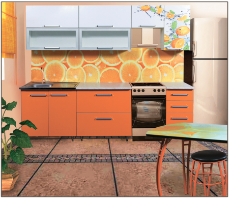 Кухня Цитрус  МДФ 2000 мм/Разные Цвета