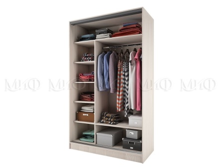 Шкаф-Купе Тринити-4 (Ш-1350 мм x В-2244 мм x Г-600 мм)/Разные Цвета