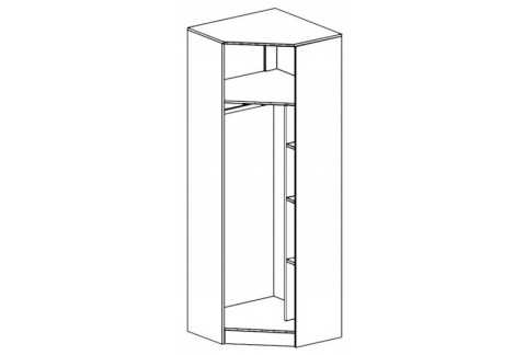 Шкаф Угловой Каролина-7 МДФ/Разные Цвета (0,85*2,12*0,85)