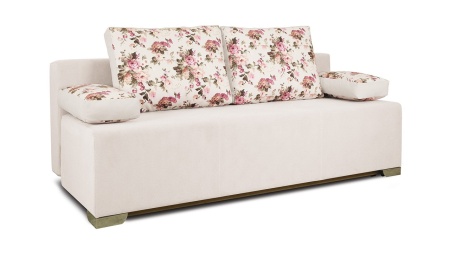 Диван «Дерби» (Maserati 02 (велюр) бежевый, подушка Urban (велюр) Rose)/Д-1940х Ш-860х В-760мм