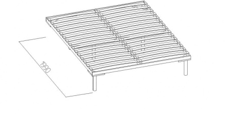 Основание Глазов 350 с гибкими ламелями (дерево)