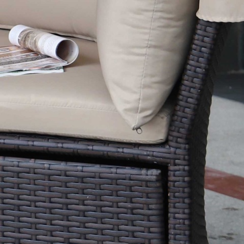 Диван-трансформер из искусственного ротанга AFM-325B Brown