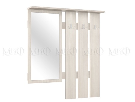 Зеркало с Вешалкой Бостон Сандал Светлый (Ш-900 мм x В-1016 мм x Г-160 мм)