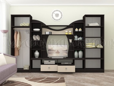 Гостиная Гамма (Ш-3400 мм x В-2200 мм x Г-530 мм)