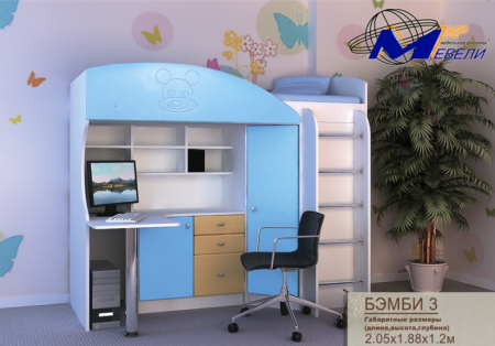 Детская Бемби-3 с Матрасом в Подарок/Разные Цвета